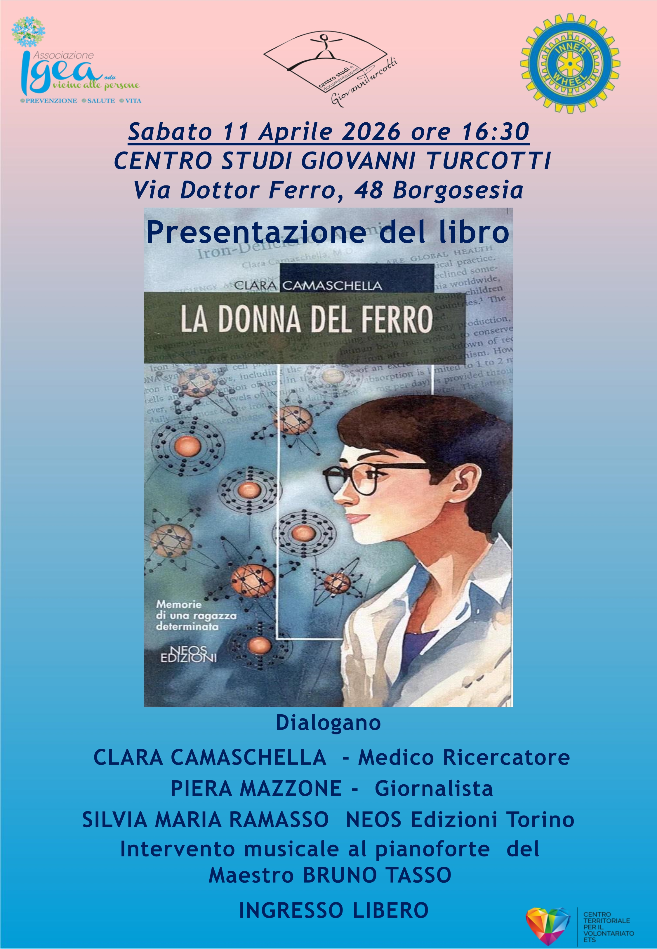 Presentazione del libro "La donna del ferro" di Clara Camaschella
